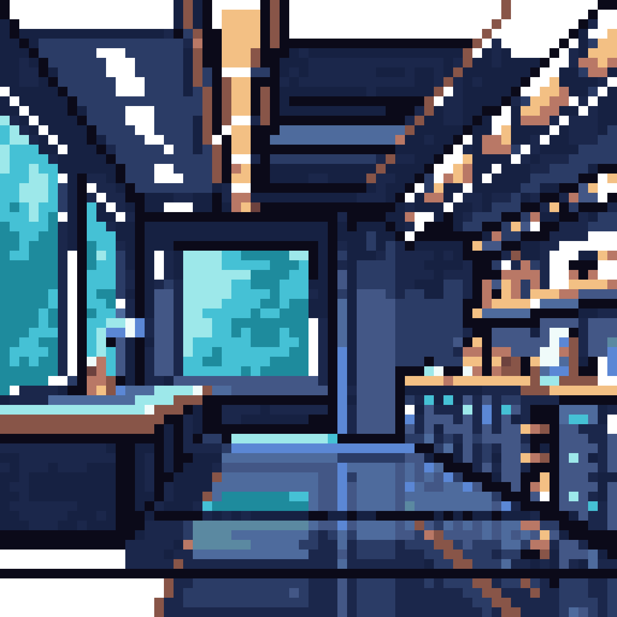make a background a futuristic pixel art