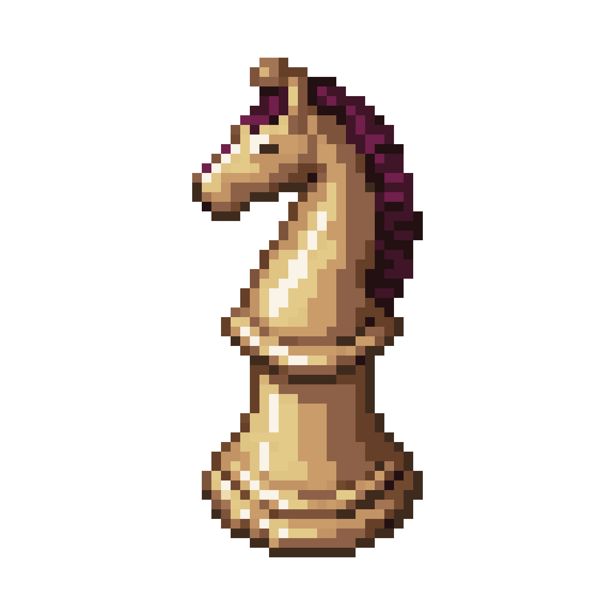 chess piece king horse pixel art