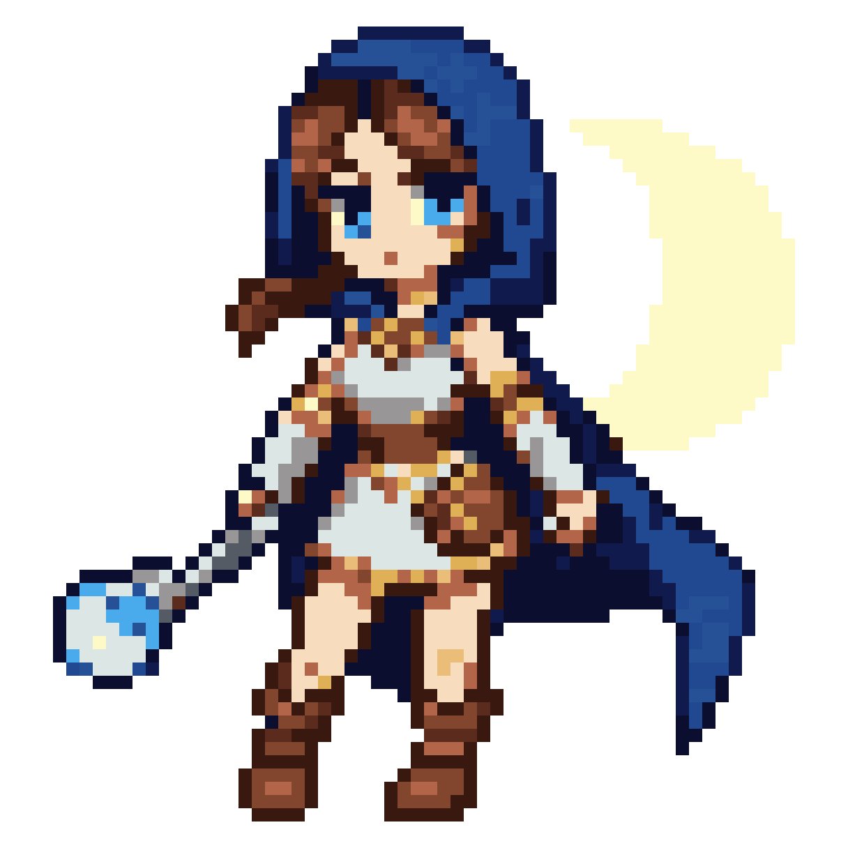 Luna the Moon-Mage Protagonist pixel art