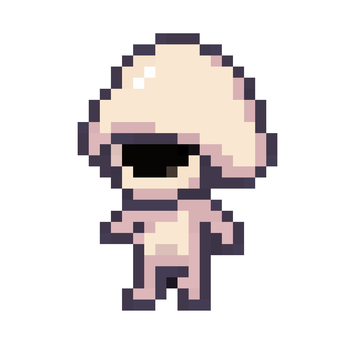 Mushroom-Skull Humanoid Character Sprite pixel art