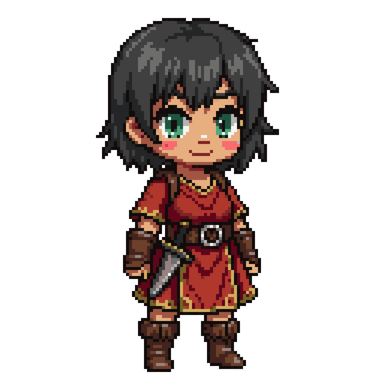 Cute Desert Girl Character pixel art