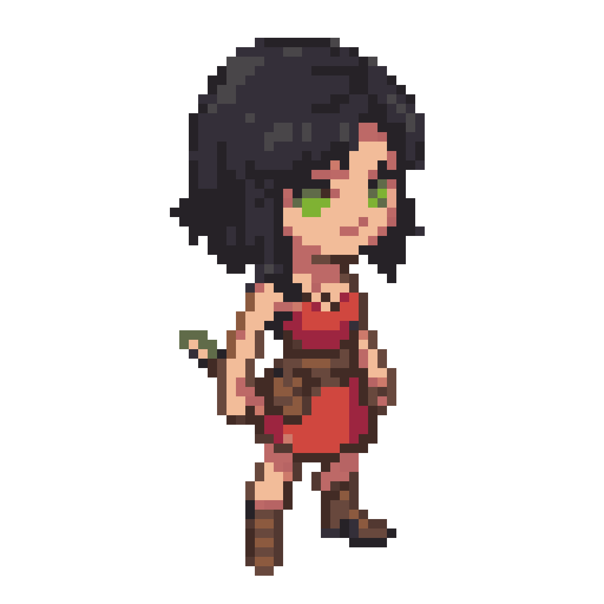 Cute Desert Girl Character Model pixel art