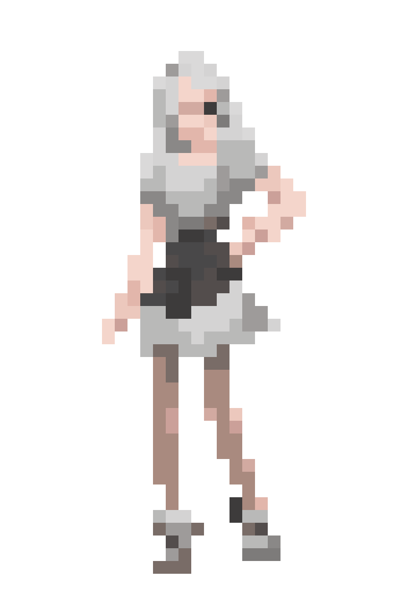 Pixel Art Character in Relaxed Pose pixel art