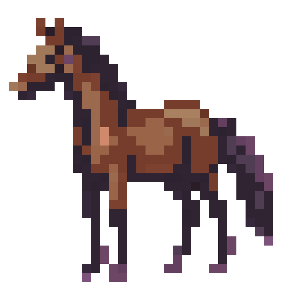 Standard Middle Age Dark Horse pixel art