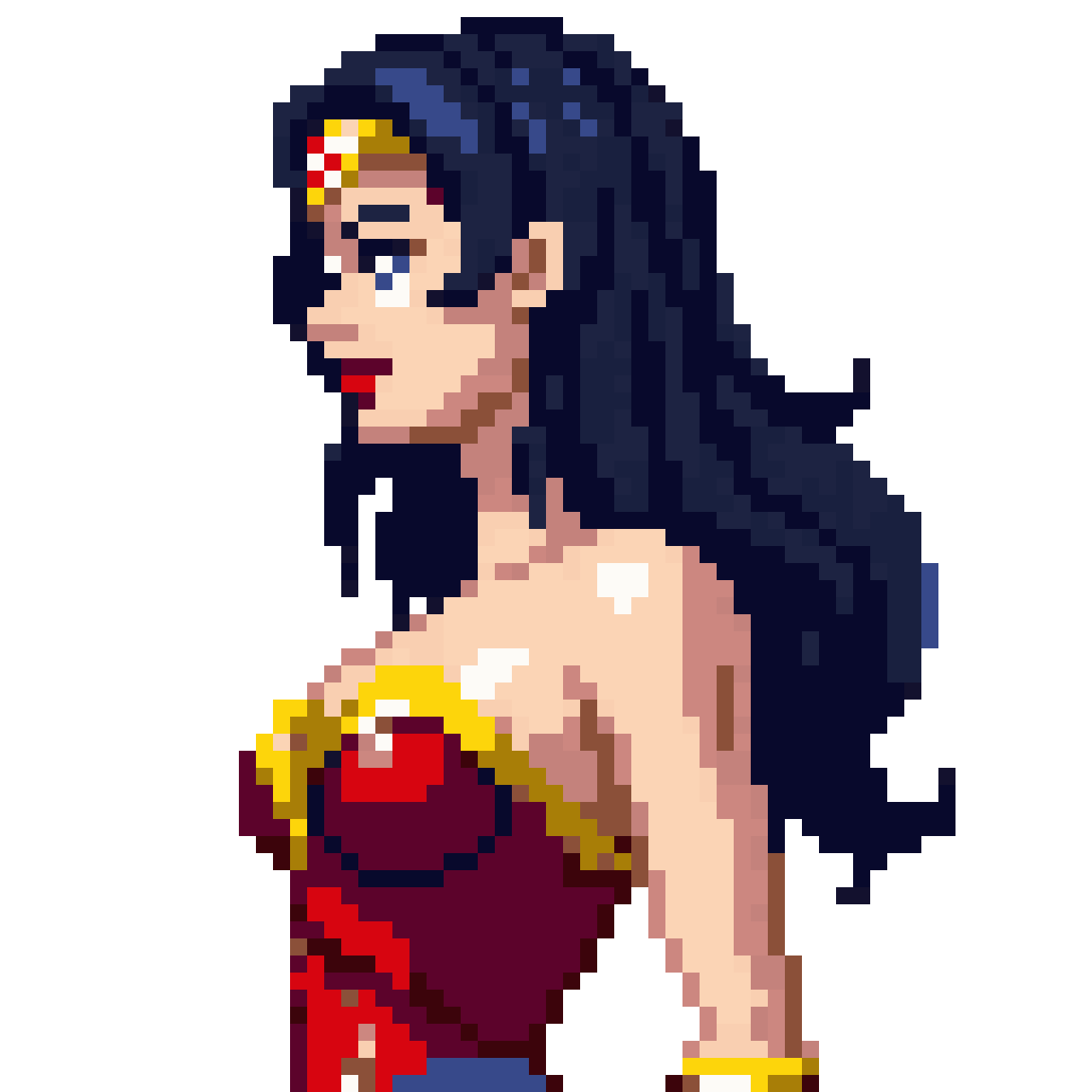 Wonder Woman Lynda Carter pixel art