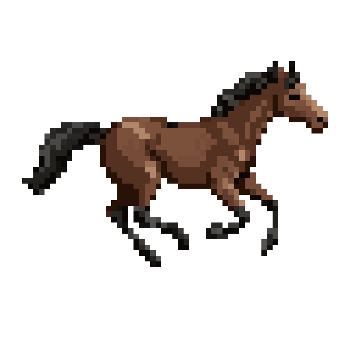 running horse pixel art