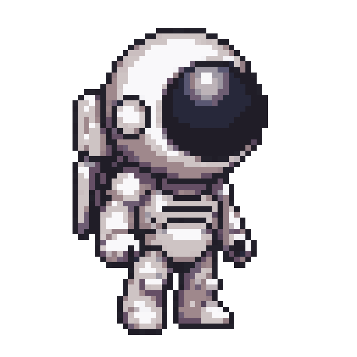 character with arms away pixel art