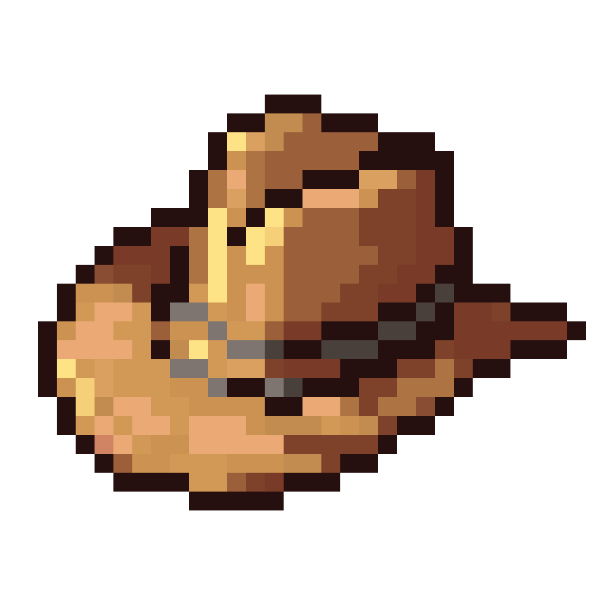 pixel farmer hat pixel art