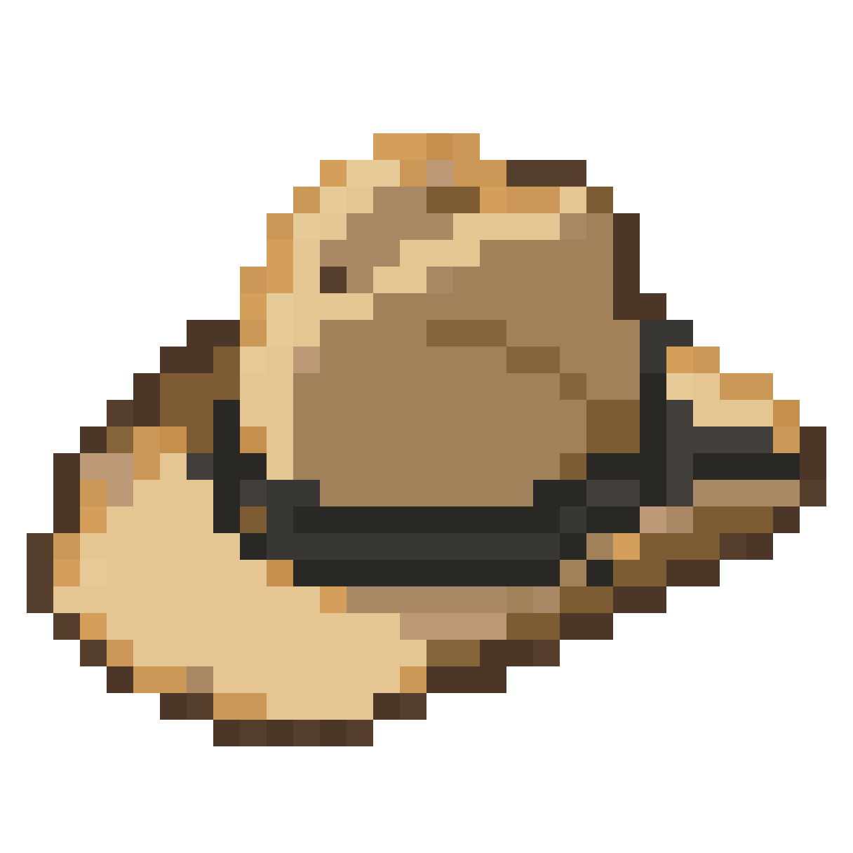 pixel farmer hat pixel art