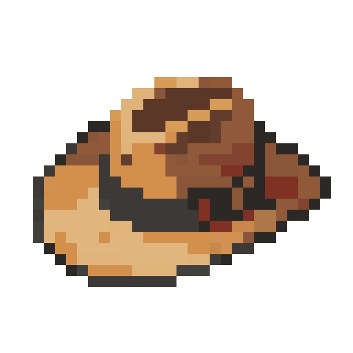 pixel farmer hat pixel art