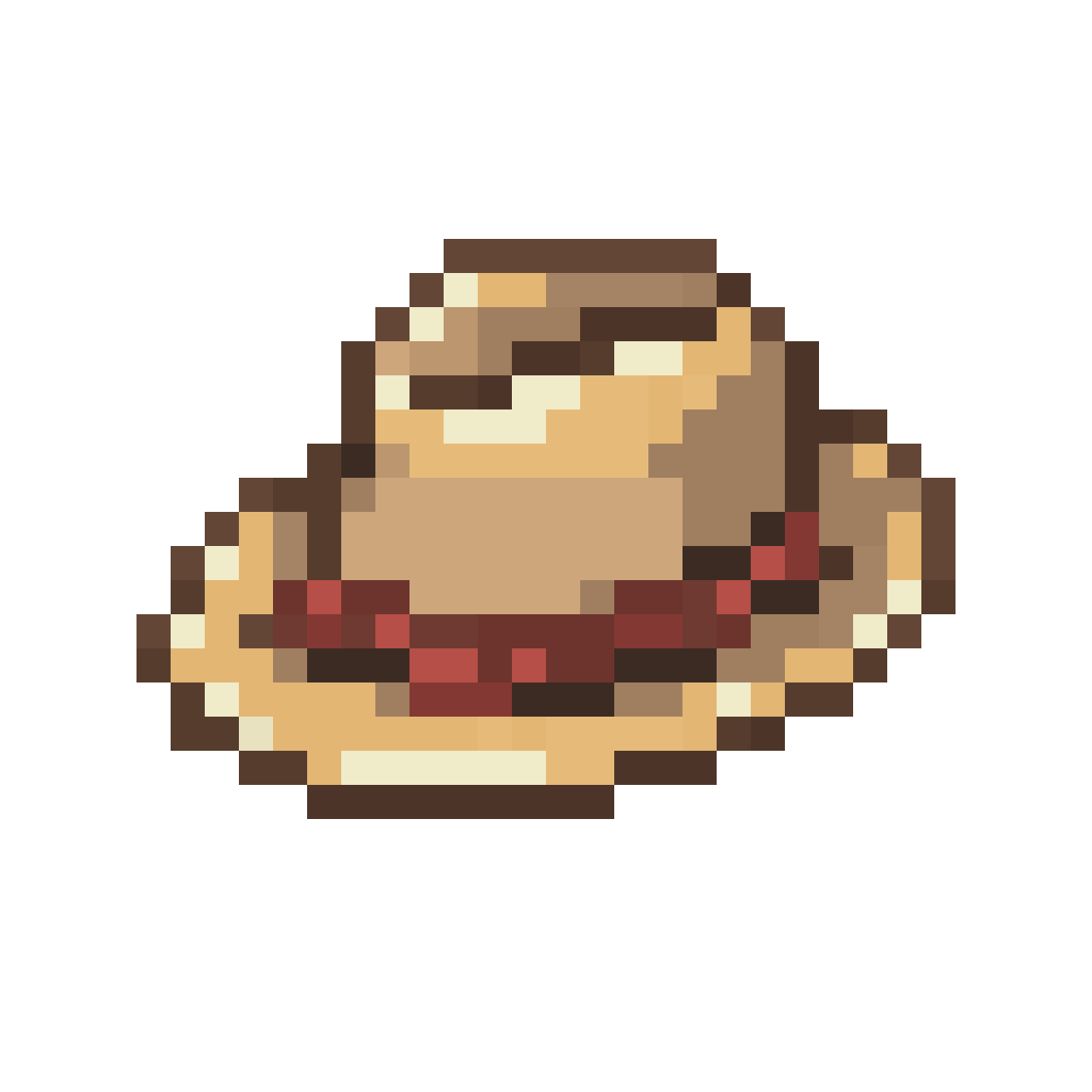 pixel farmer hat pixel art