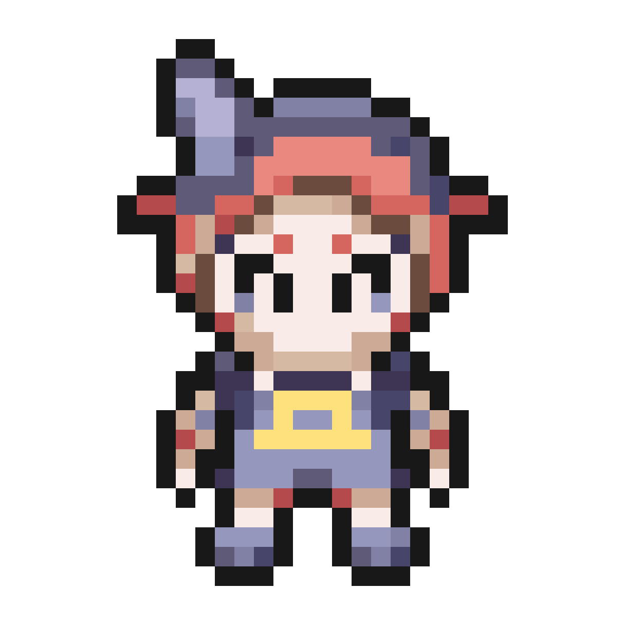 Maphy with Handgun in Wasteland pixel art