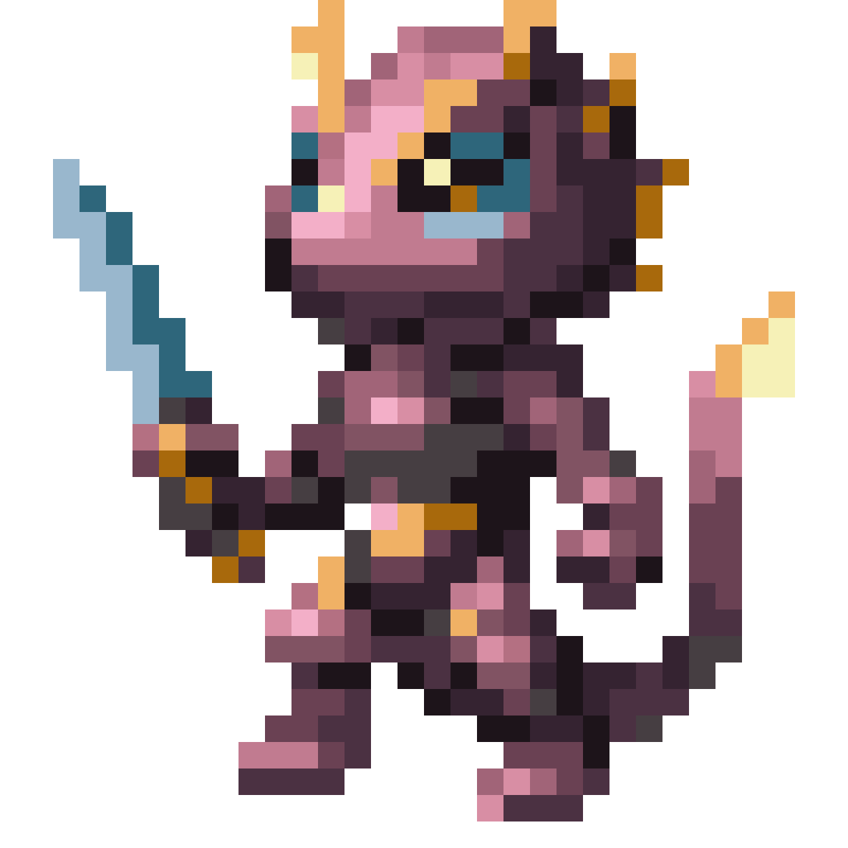 Adventurous Frog with Tools pixel art