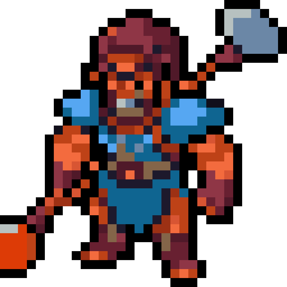 Barbarian Character Sprite pixel art