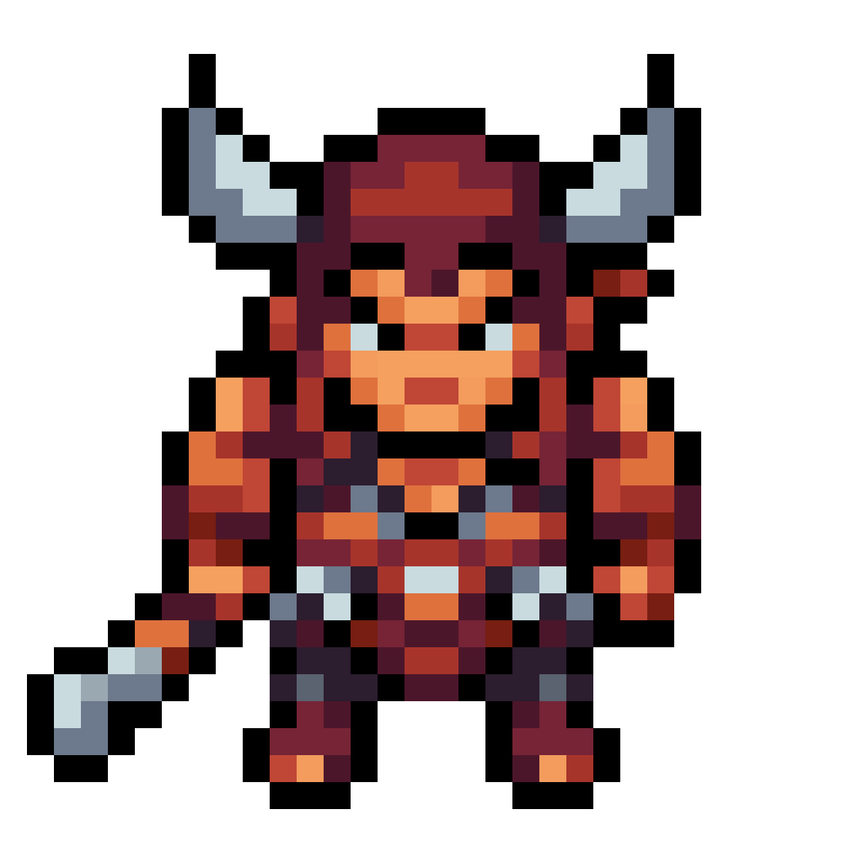 Barbarian Warrior Sprite pixel art