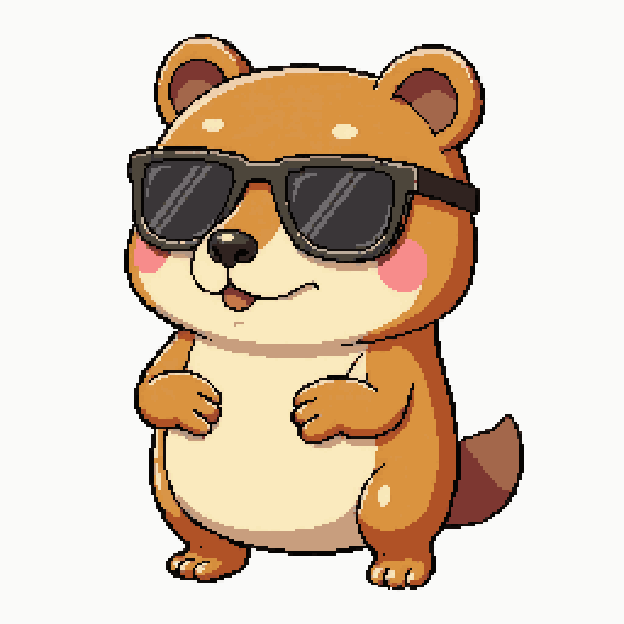 Chibi Kawaii Capybara Character pixel art