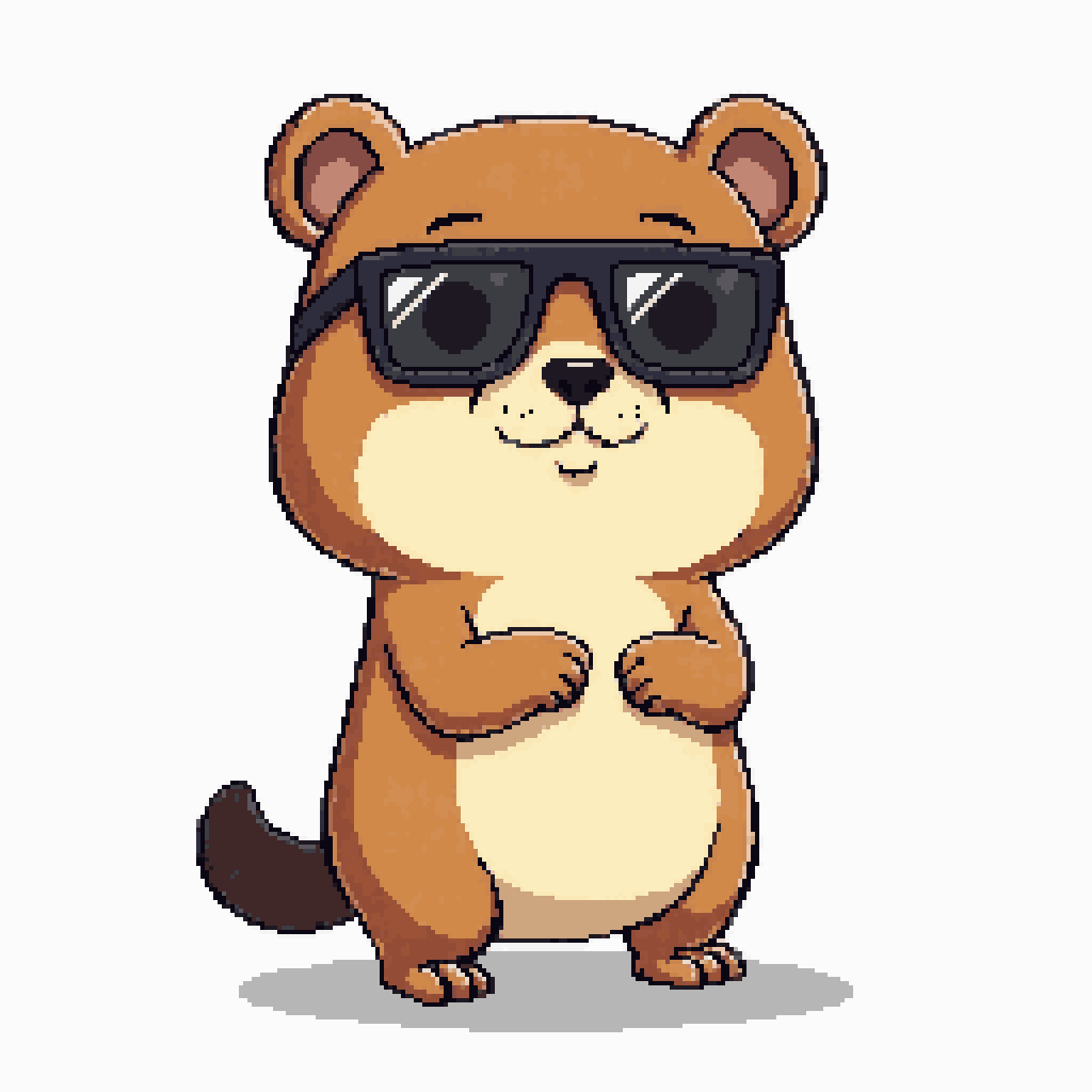 chibi kawaii capybara character pixel art