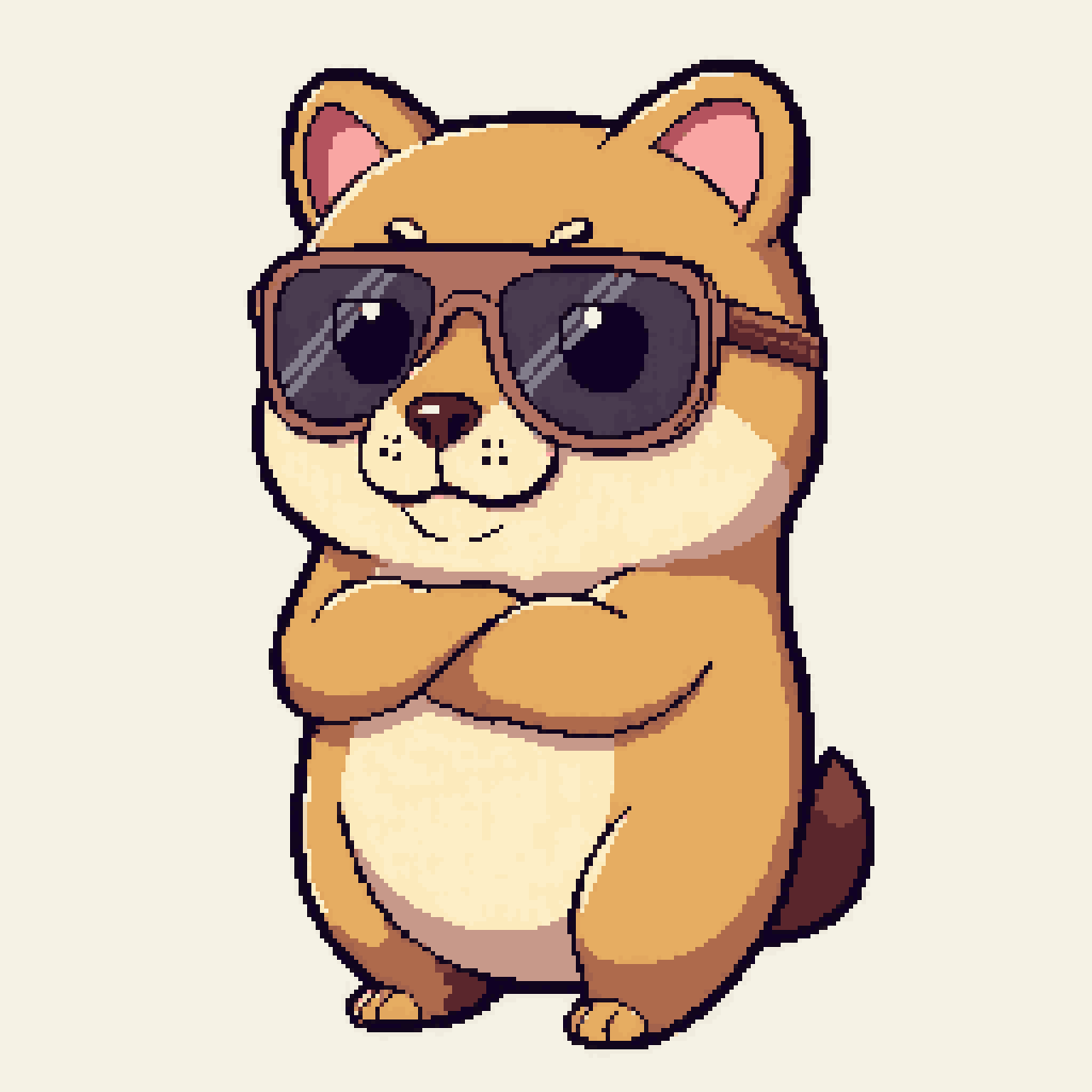 chibi kawaii capybara character pixel art