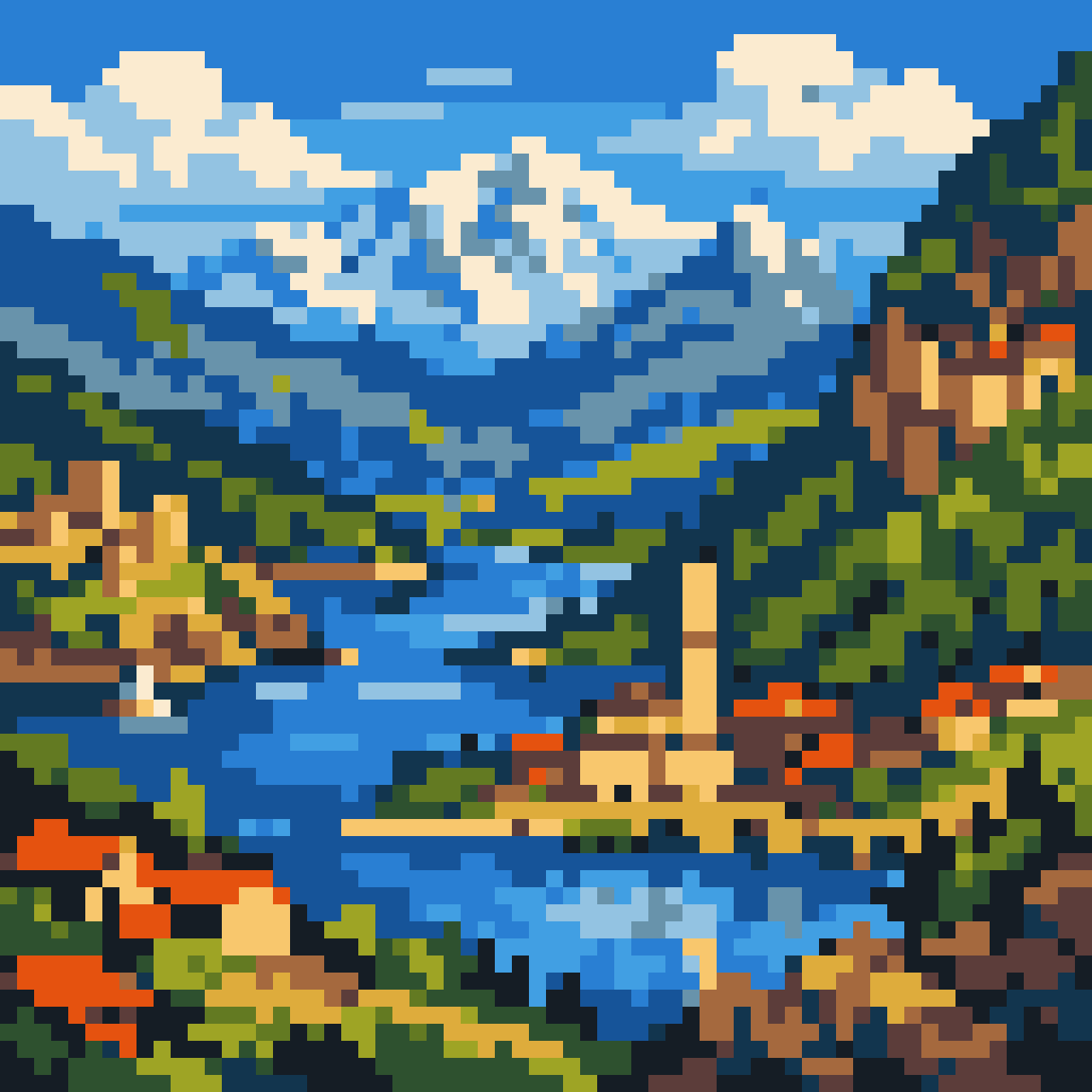 Trabzon, Turkey Background pixel art