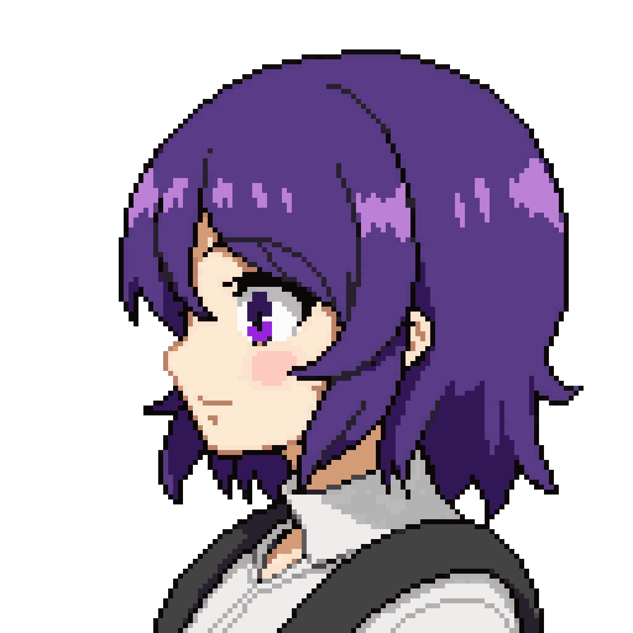 Red-haired female swordsman pixel art