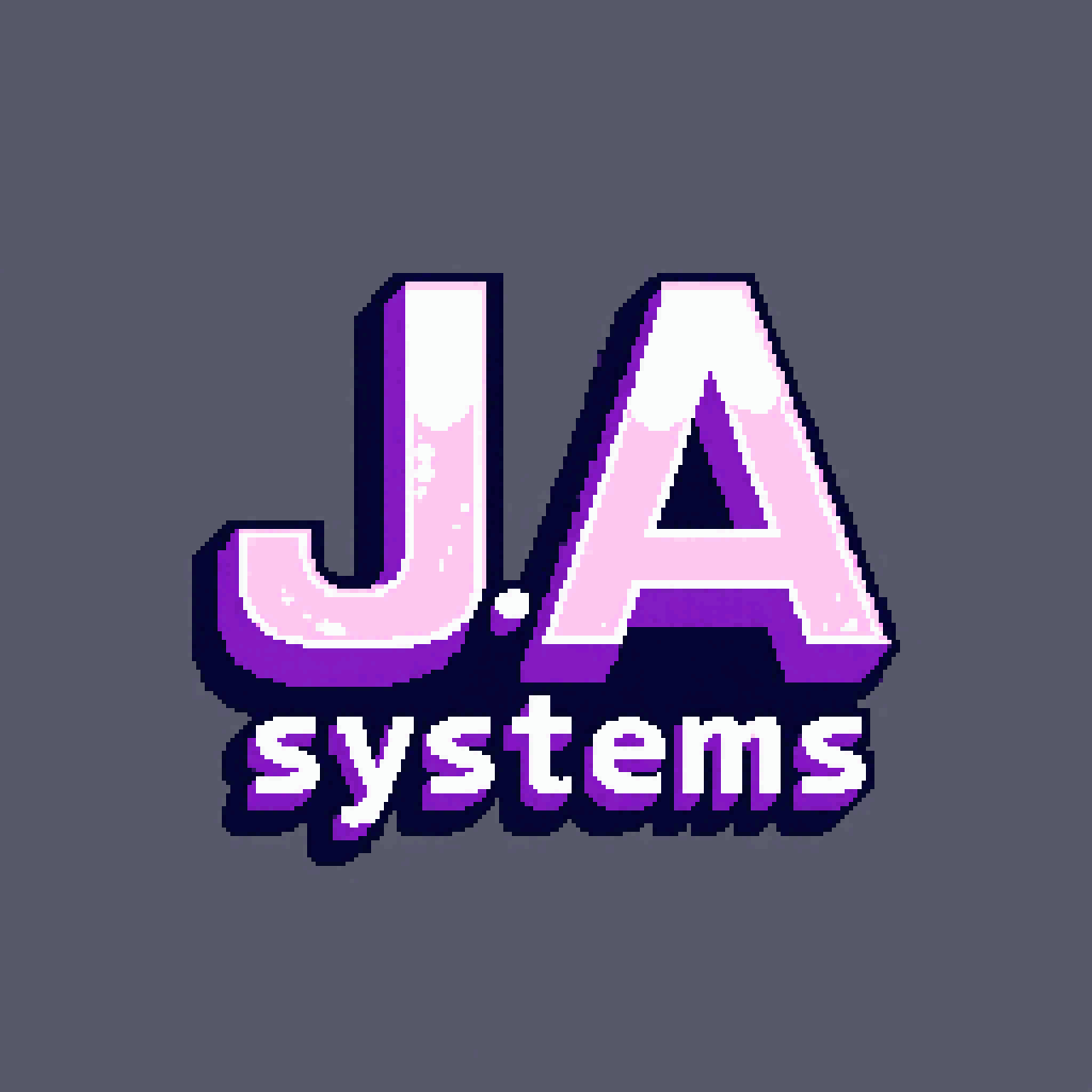 1980s Style Logo for J.A Systems pixel art