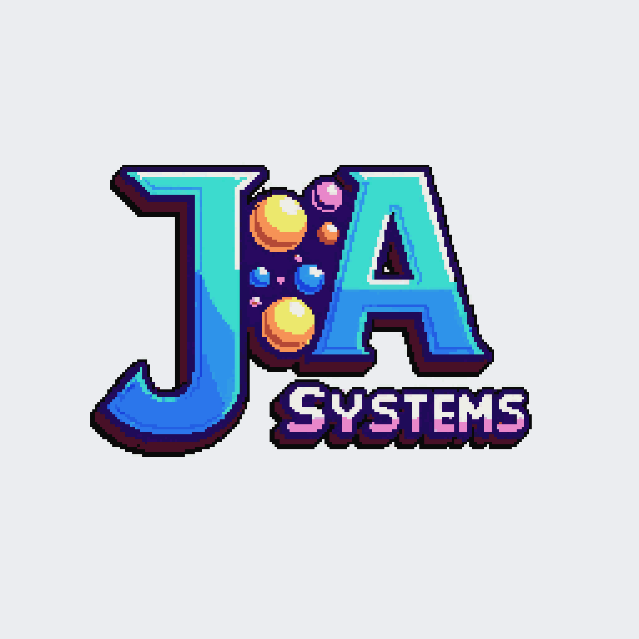 1980s Style Logo for J.A Systems pixel art