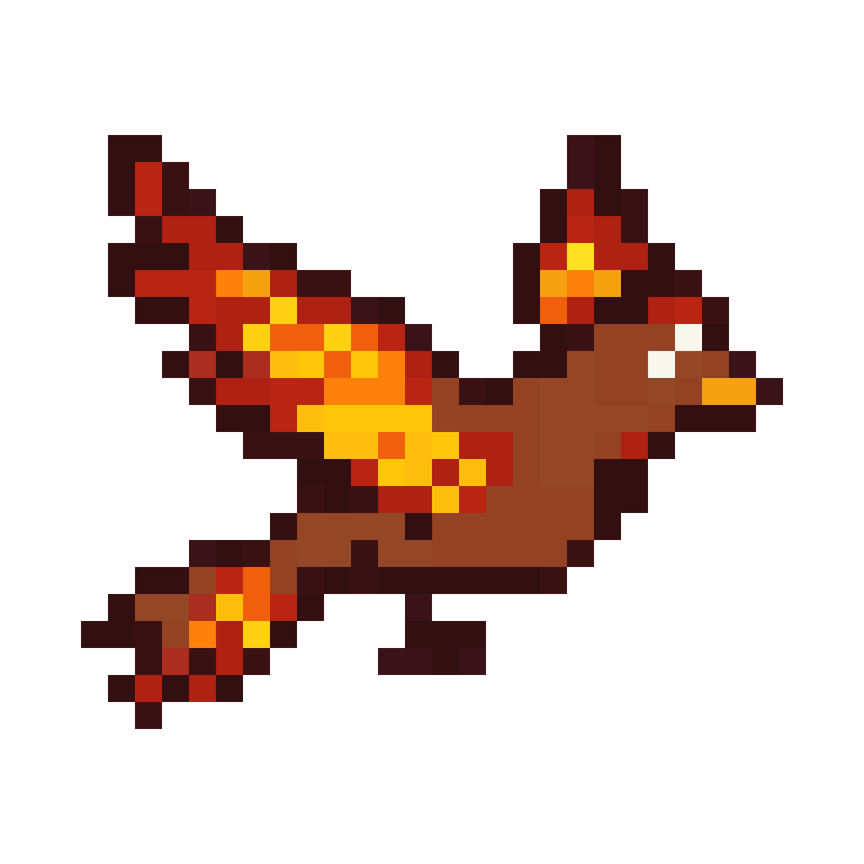 top-down view pixel art hornero bird pixel art