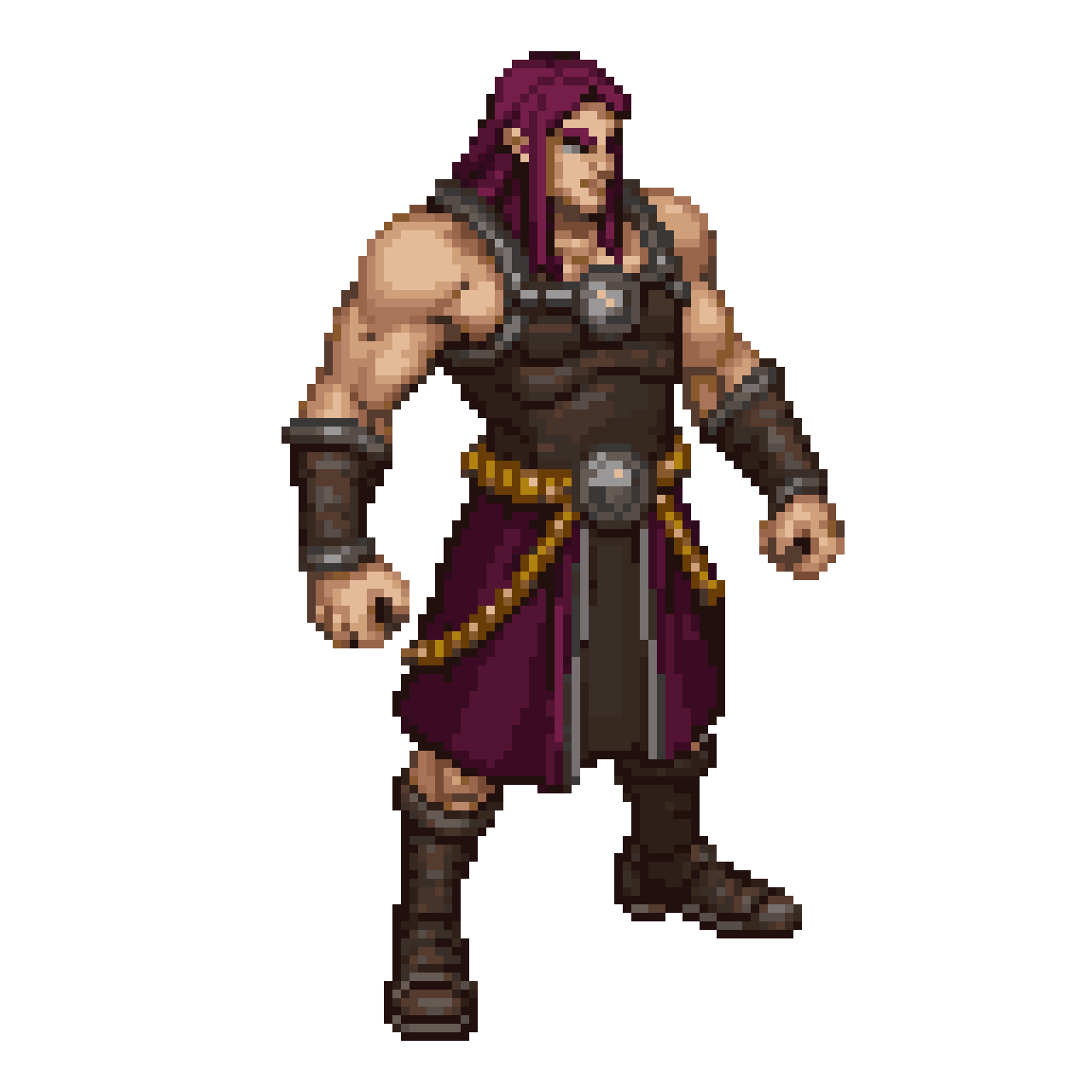 Fantasy Strategy Game Character Zeus pixel art