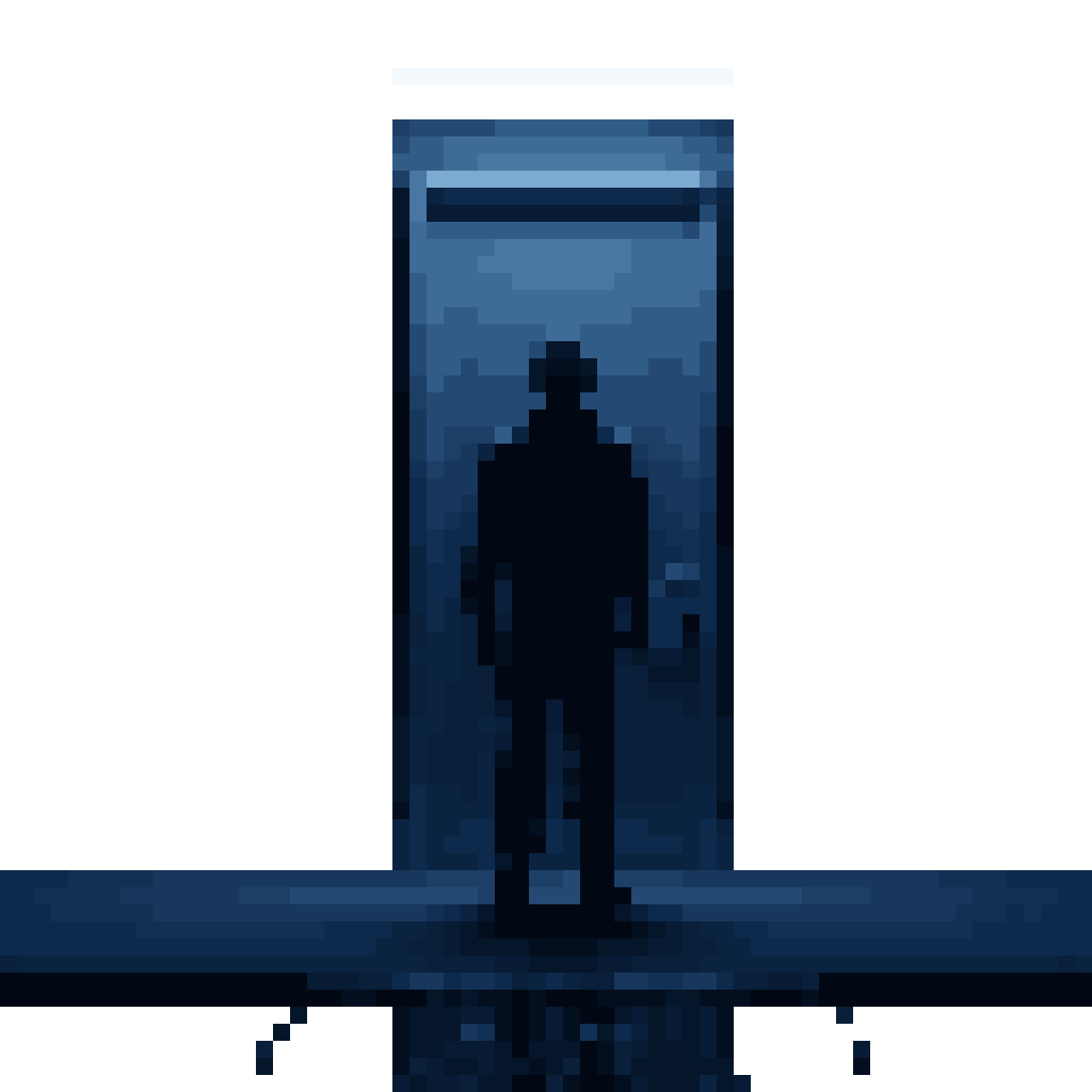 Unidentified Figure in Dark Room pixel art