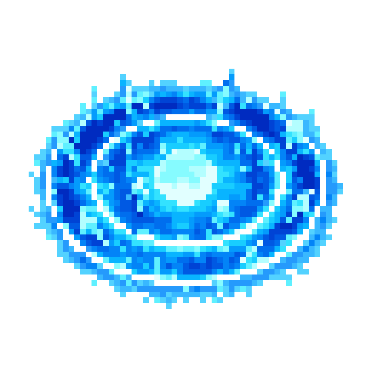 blue frost nova spell pixel art
