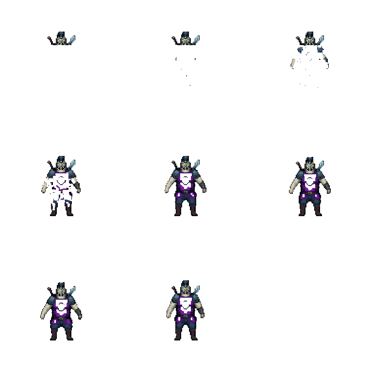 Armored Warrior With Swords Idle pixel art