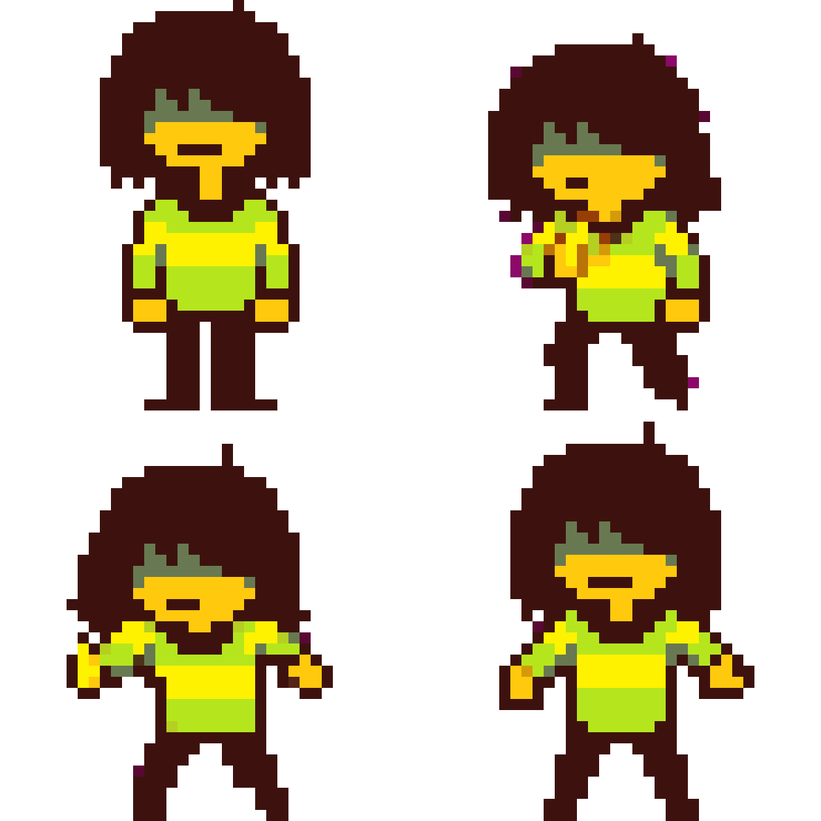 Green Sweater Character Hurt pixel art