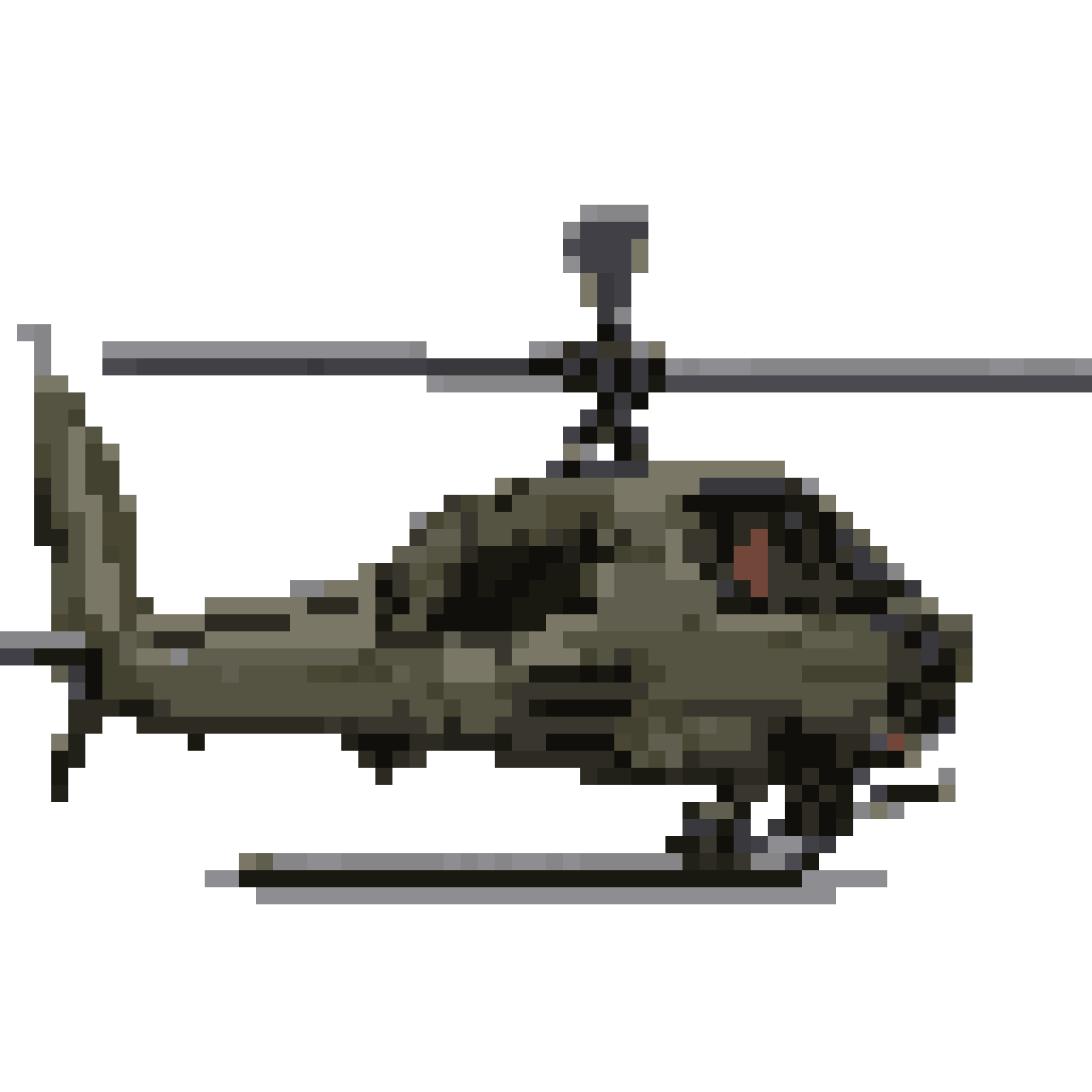 16 Bit Side Scroller Helicopter pixel art