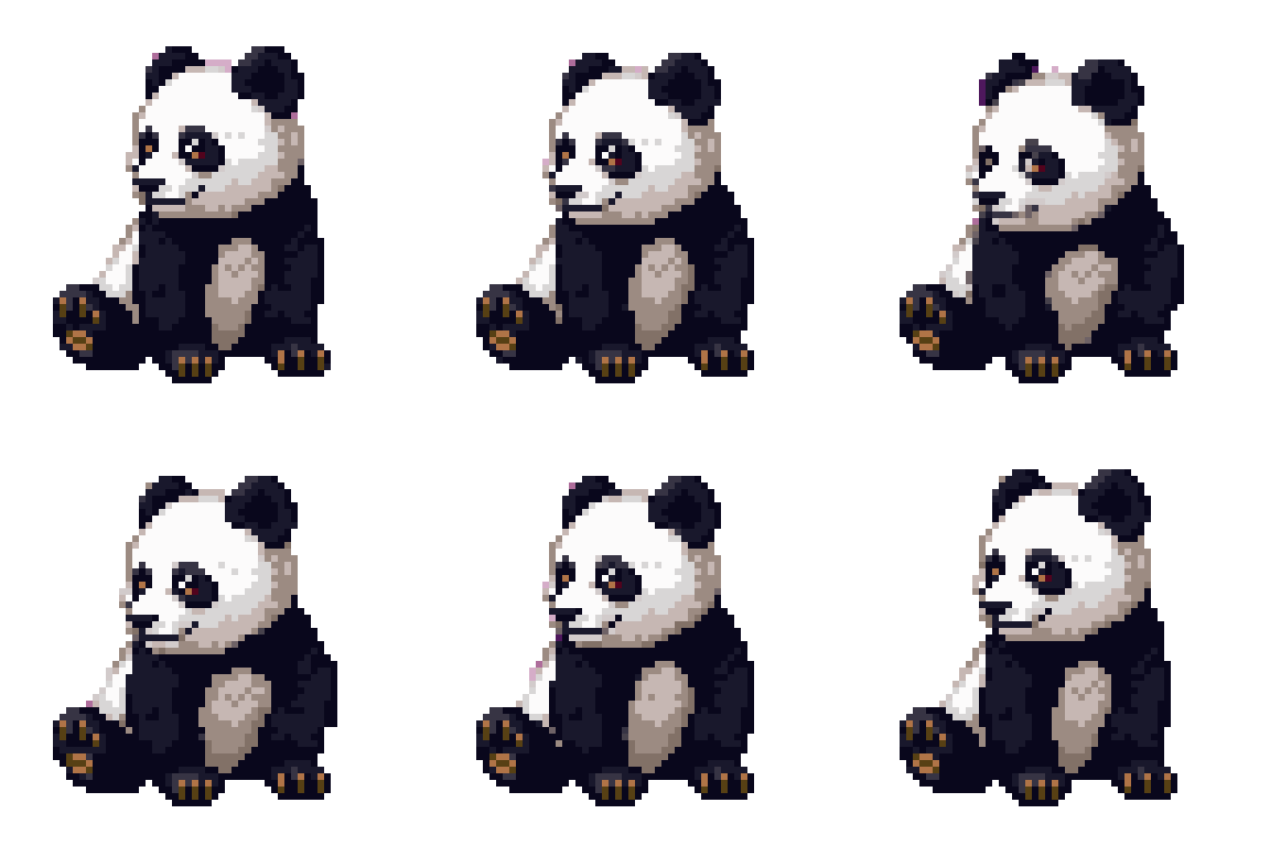 Panda Idle pixel art