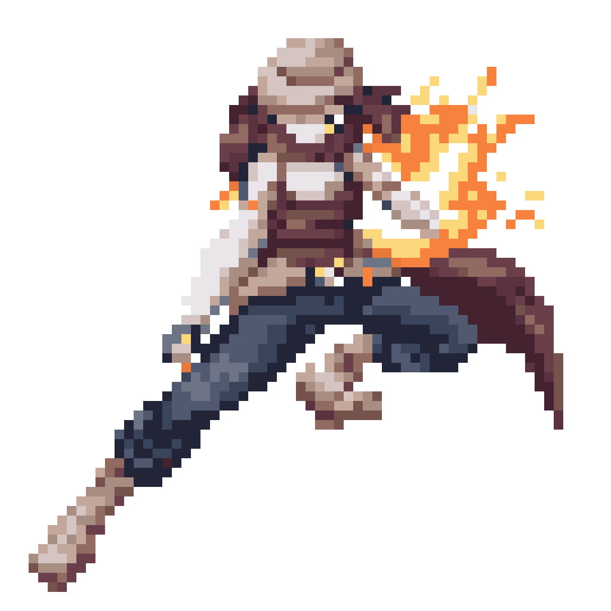stylish male cowboy character pixel art