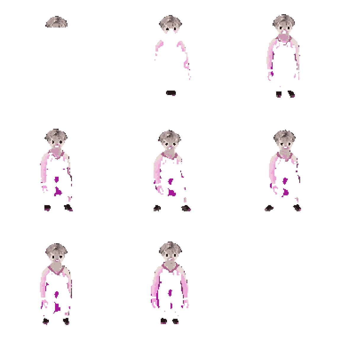 Ghostly Figure Walking pixel art