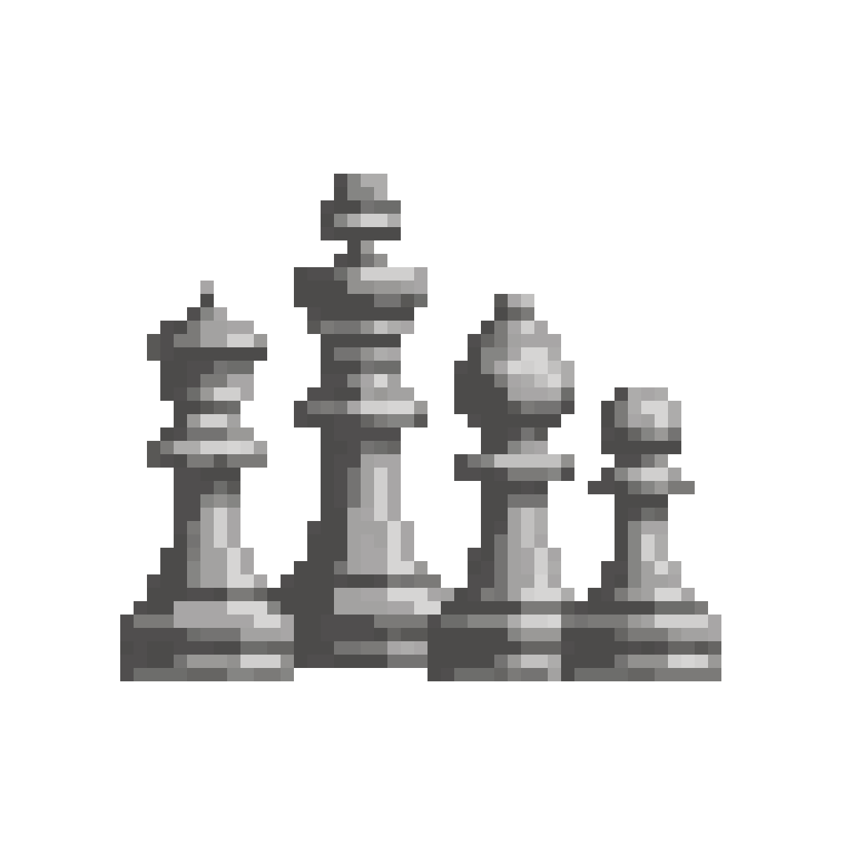 chess pieces pixel art