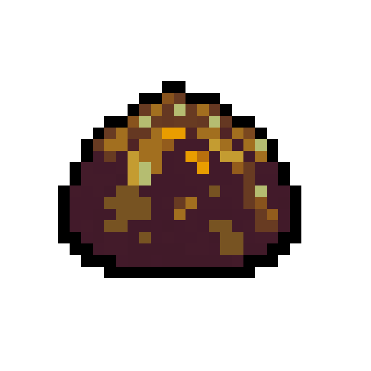 Shaded Rock from Top Down Perspective pixel art
