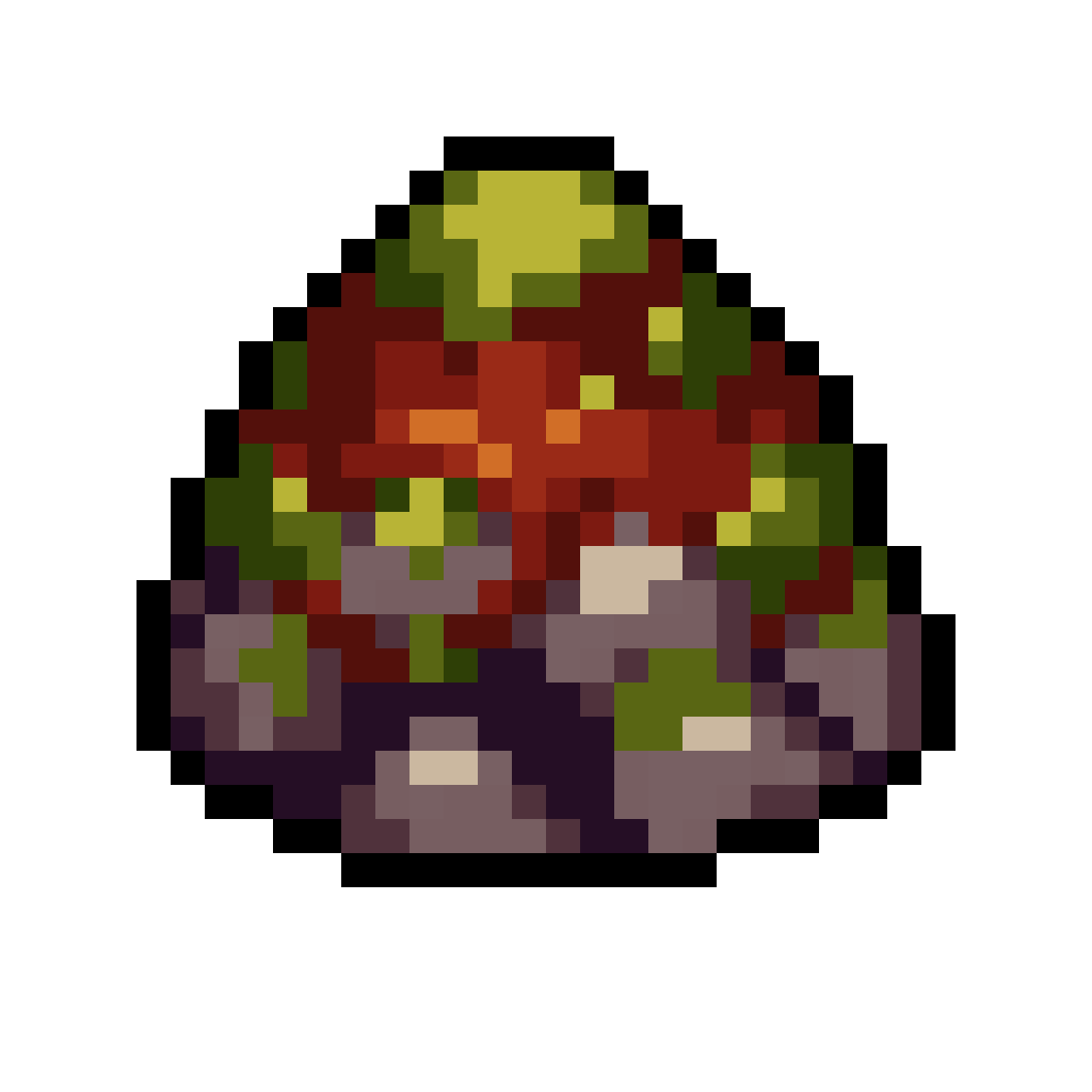 Shaded Rock from Top Down Perspective pixel art