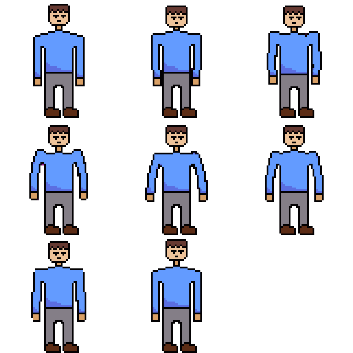 Casual Male Character Idle pixel art