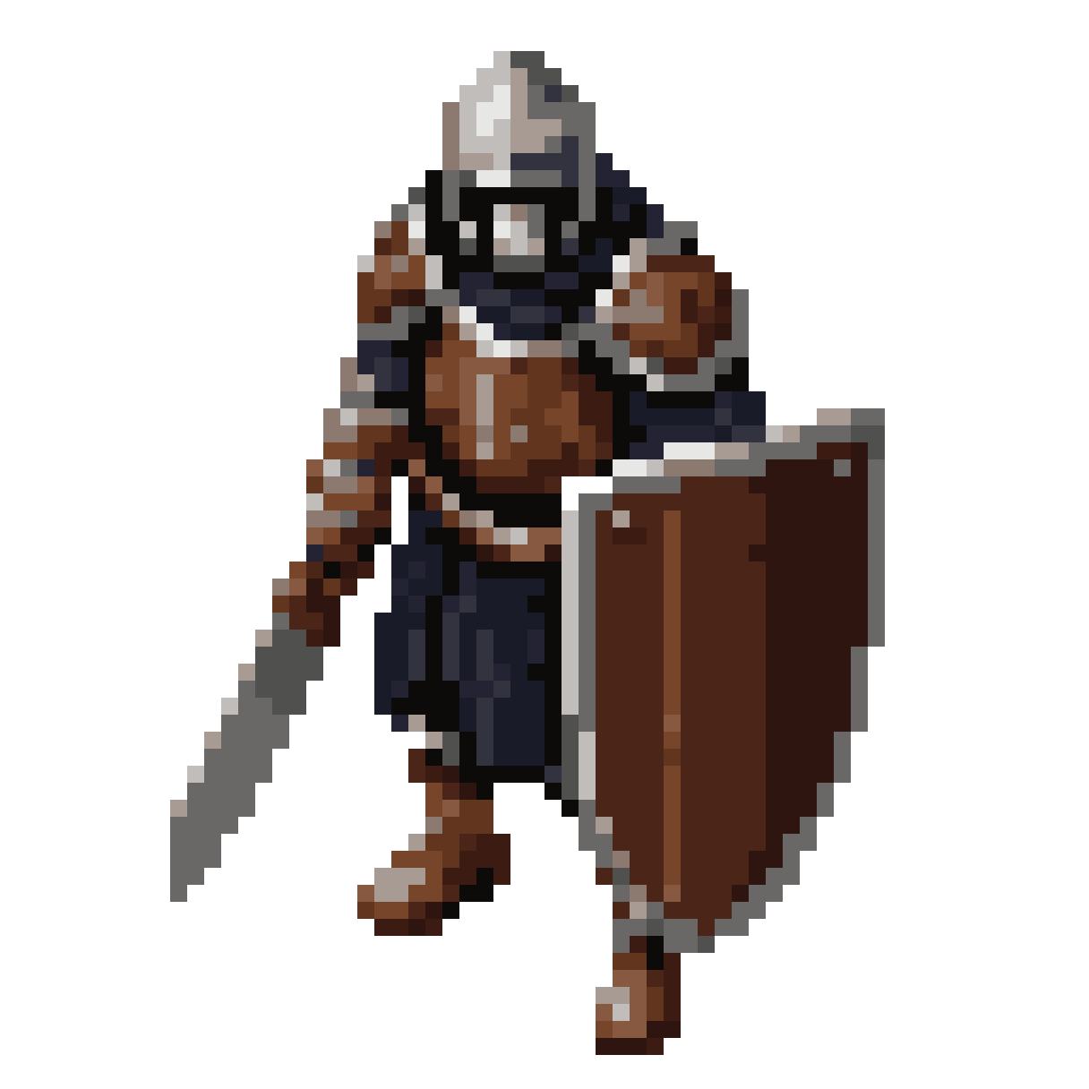 Pale Human Militia Soldier pixel art