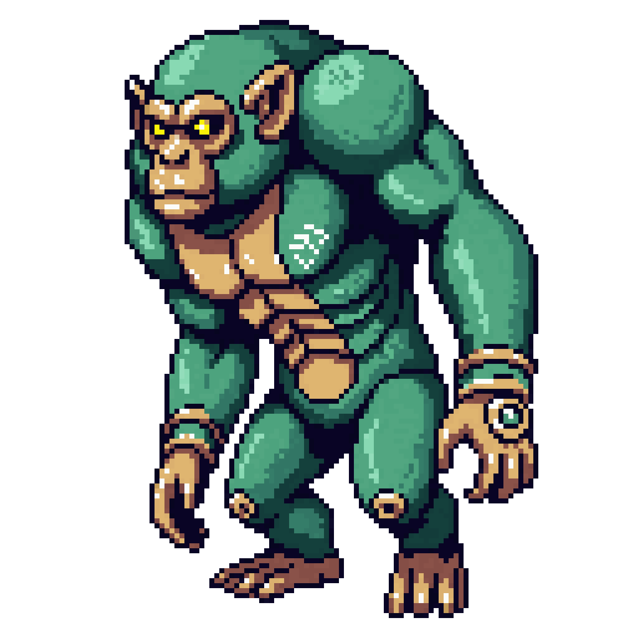 Sacred Nazca Monkey Spirit pixel art