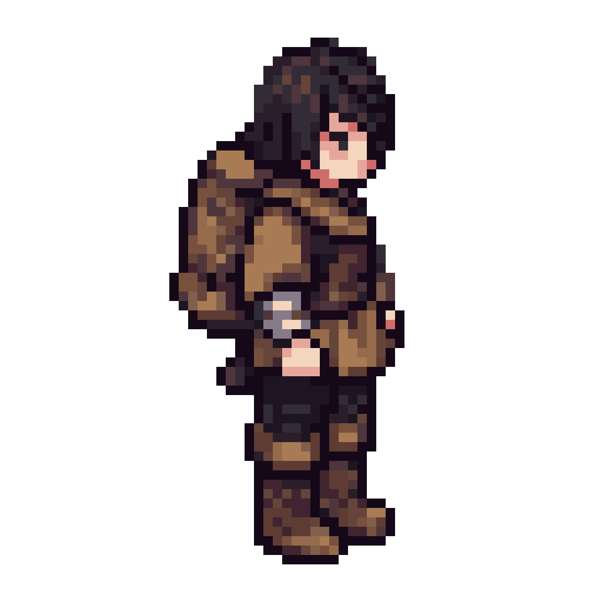 dark fantasy adventurer in pixel art pixel art
