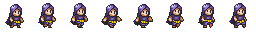character walking forward, legs alternating pixel art