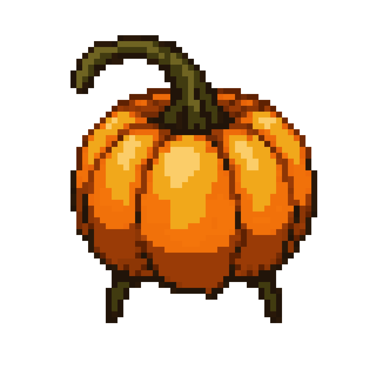 Guardian Pumpkin on Tiny Legs pixel art