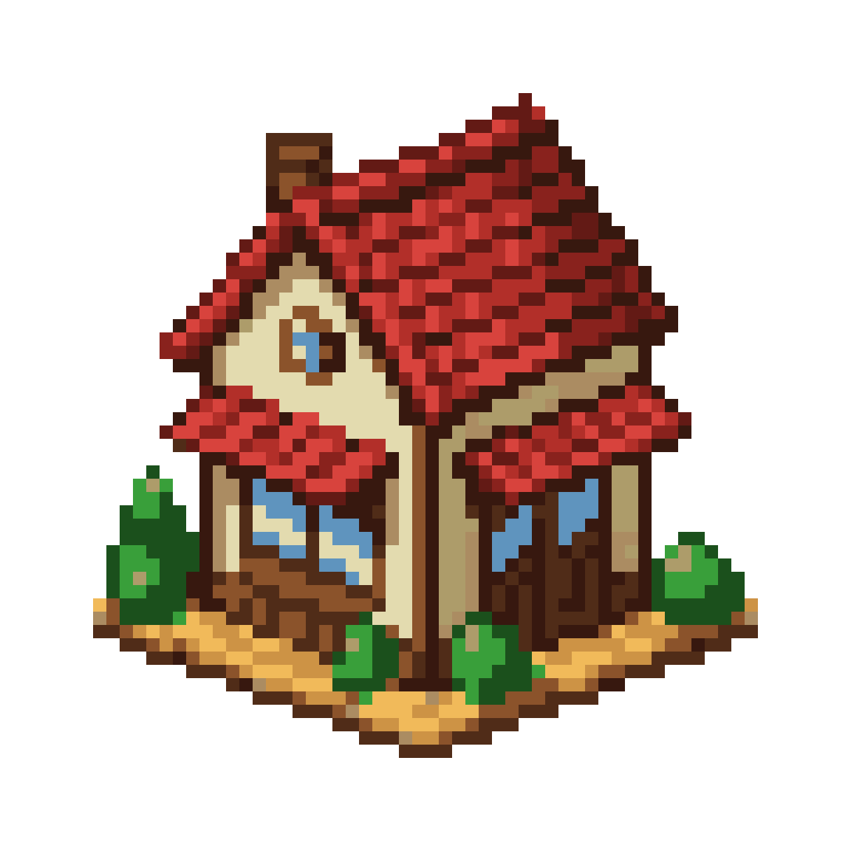 Italian Countryside Florist Shop Building pixel art