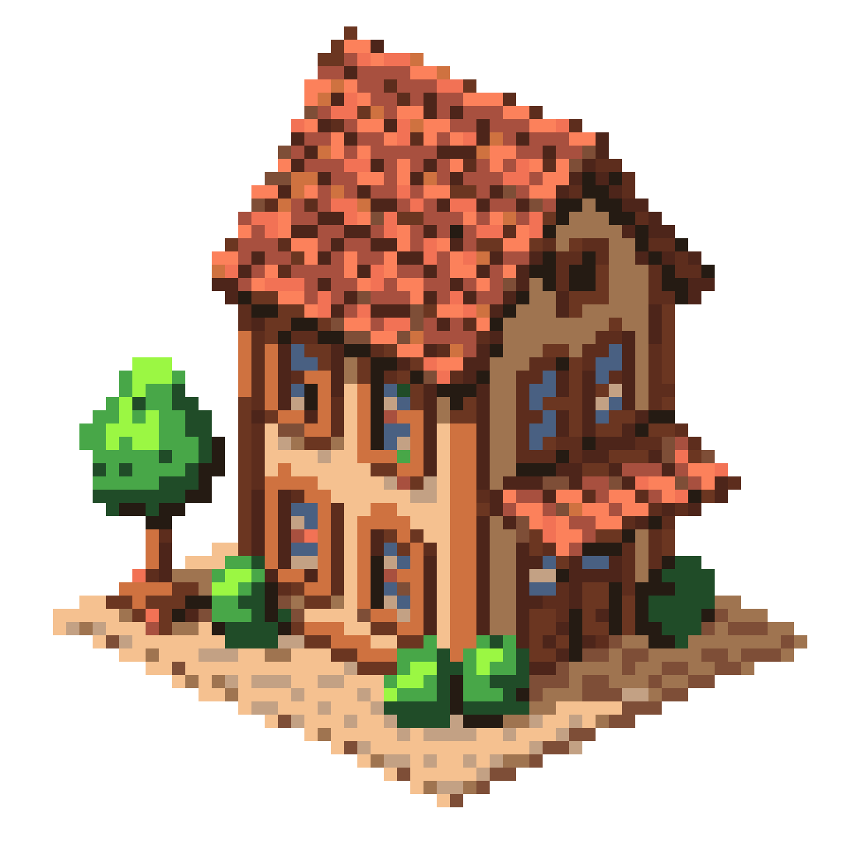 Italian Countryside Florist Shop Building pixel art