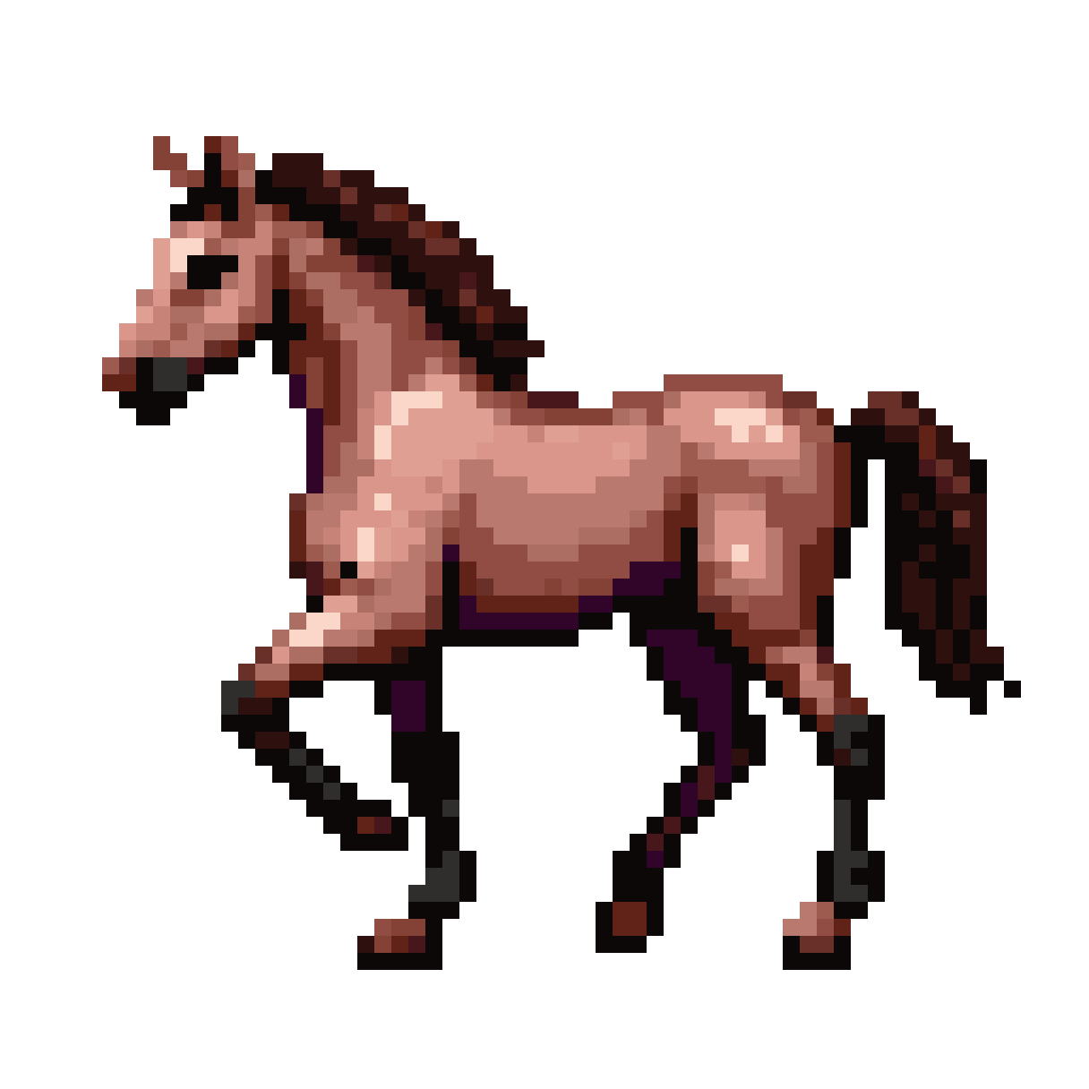 exotic horse full body pixel art