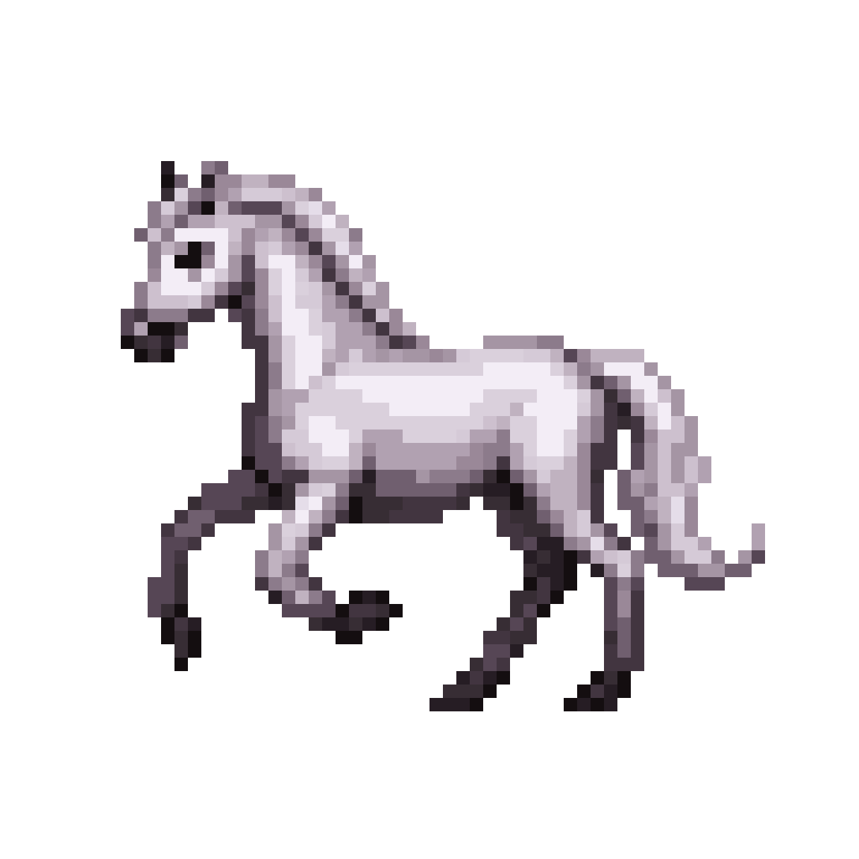 White Coat Racehorse pixel art