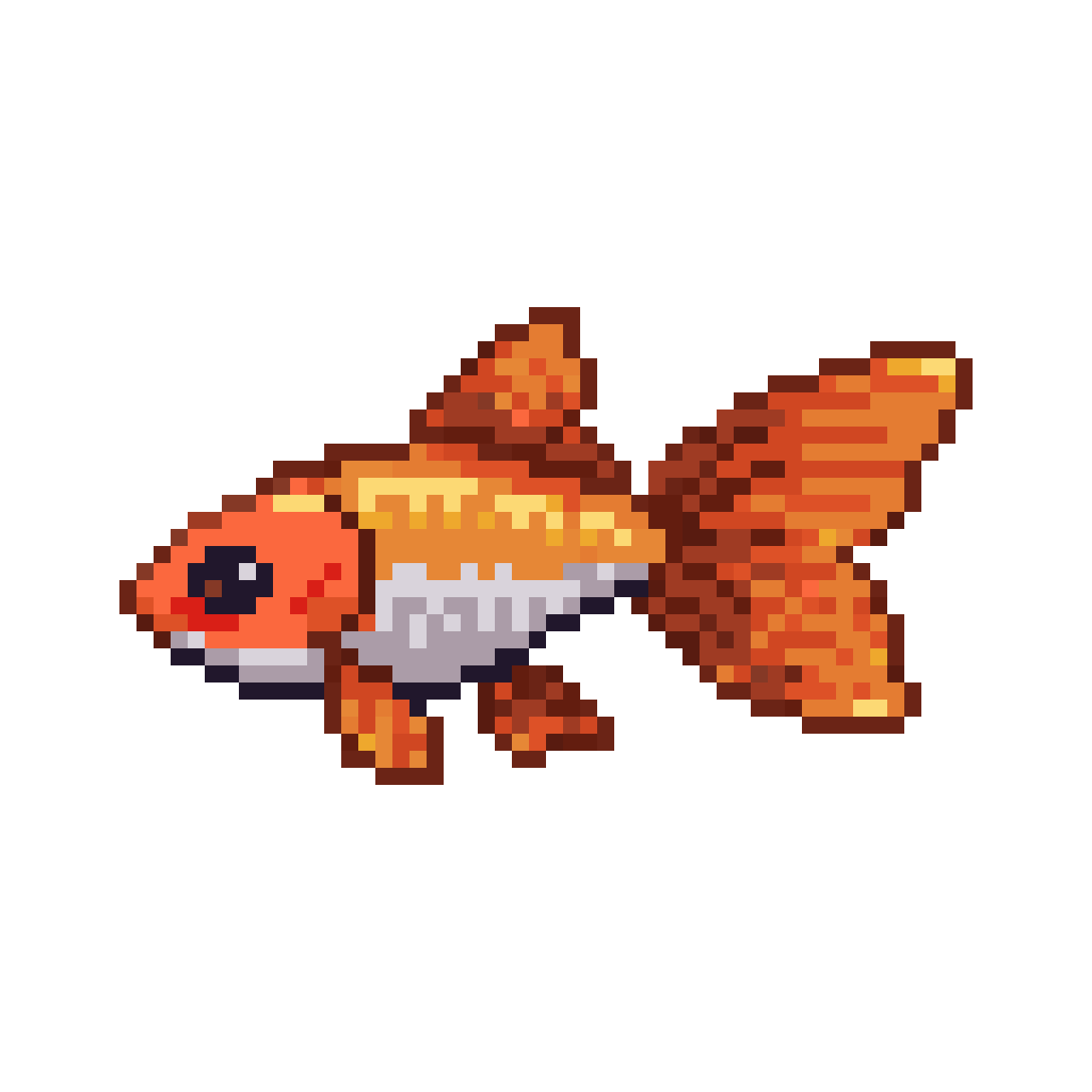 detailed pixel art guppy fish sprite pixel art
